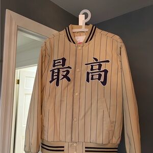 Supreme Varsity Pinstripe Jacket SS19 tan size Small S